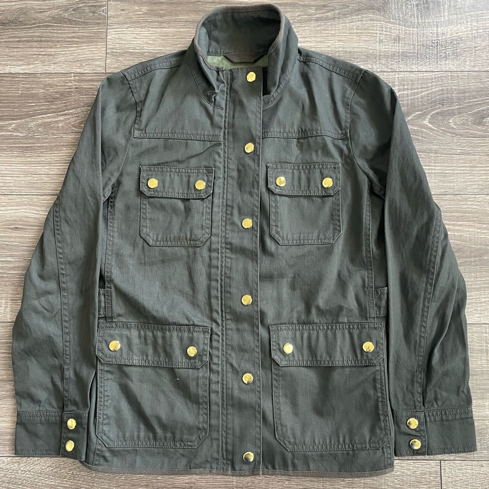 J Crew olive field jacket